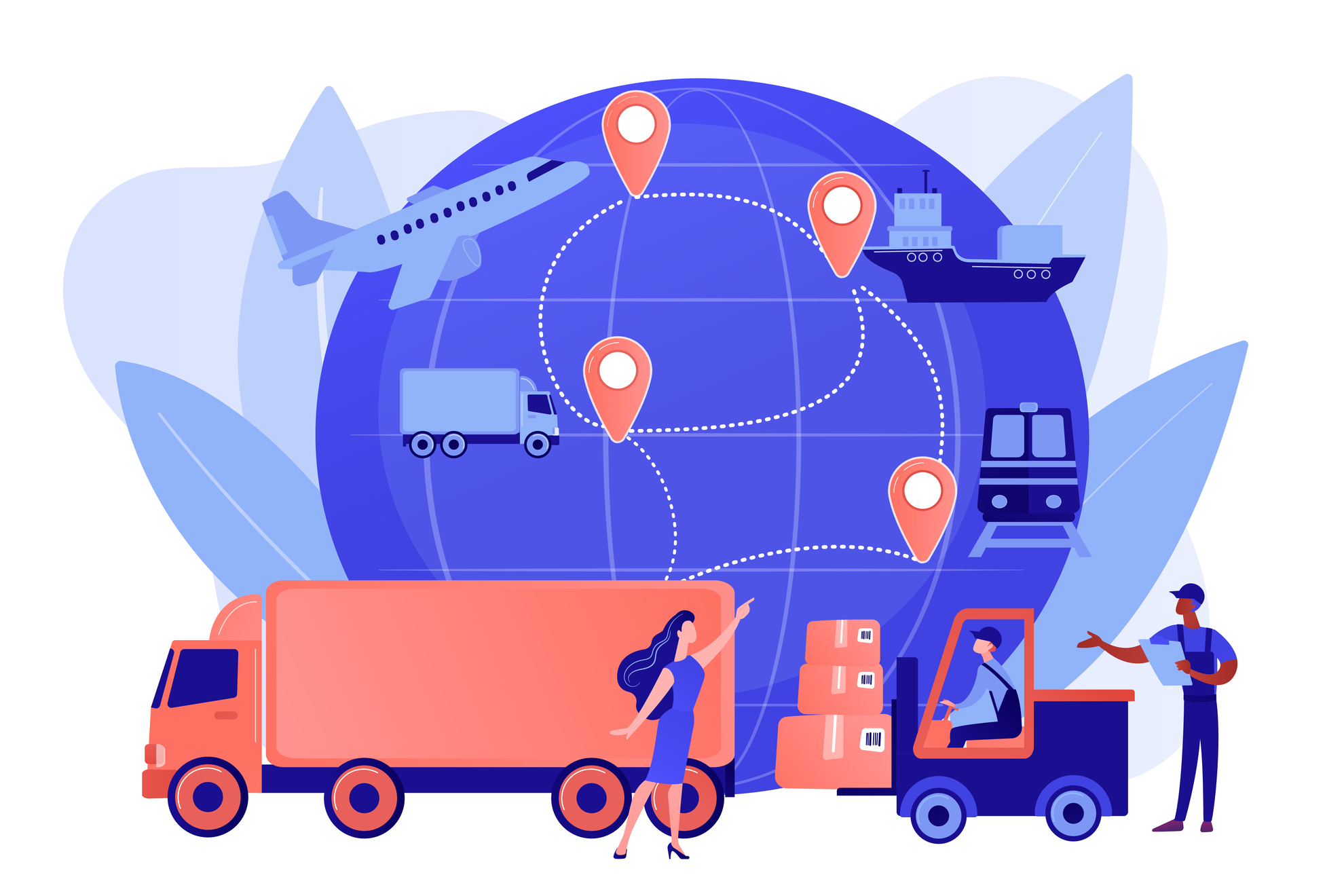 business logistics concept vector illustration.